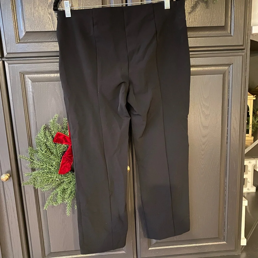DREW Black Stretch Pull-On Pants | 10 | Made in USA | Good Pre-Loved Condition